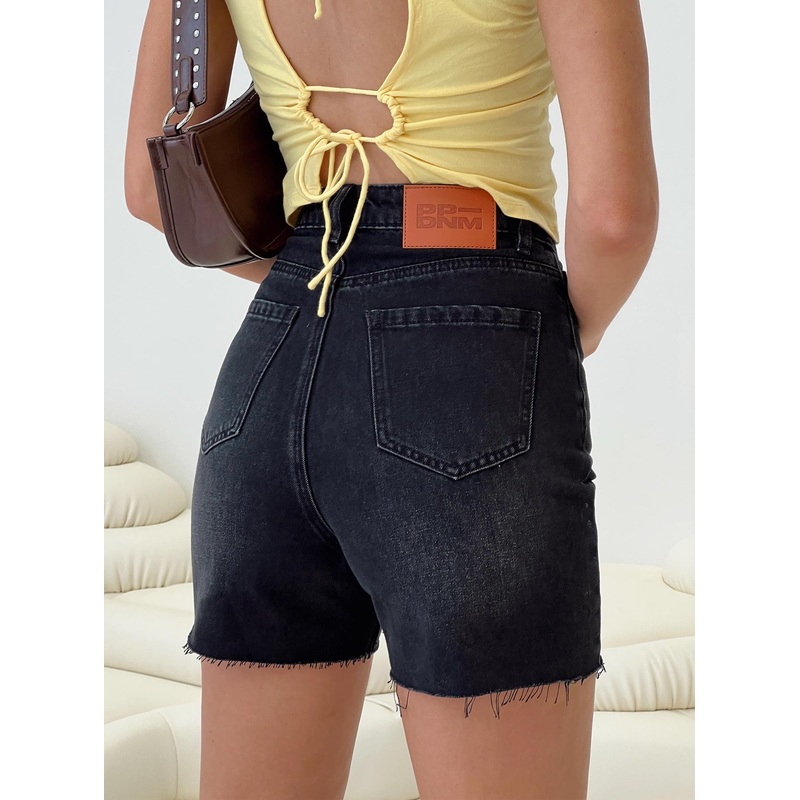 Impala Shorts Washed Black Denim