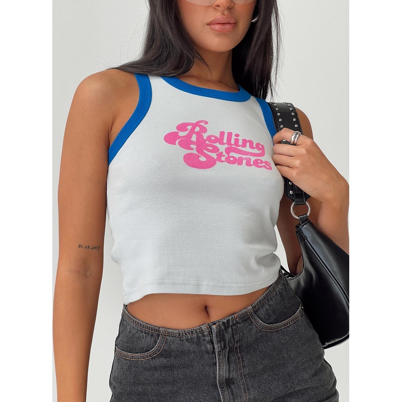 Rolling Stones Tank Top Blue