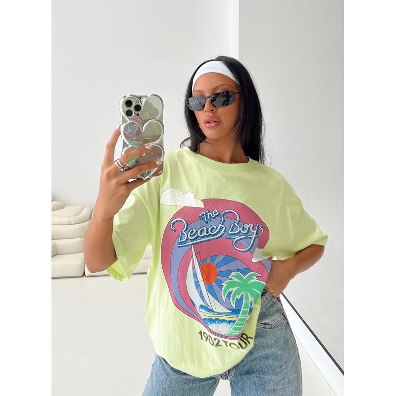 The Beach Boys 1982 Oversized Tee Green
