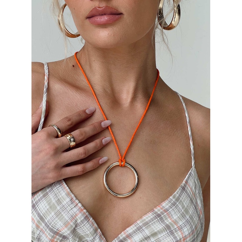 Brecken Necklace Gold / Orange