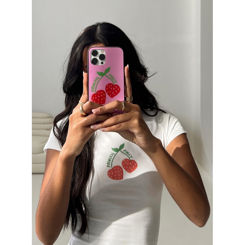 Strawberry Lane iPhone Case Pink