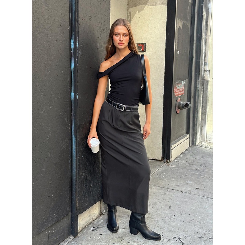 Raquel Maxi Skirt Slate
