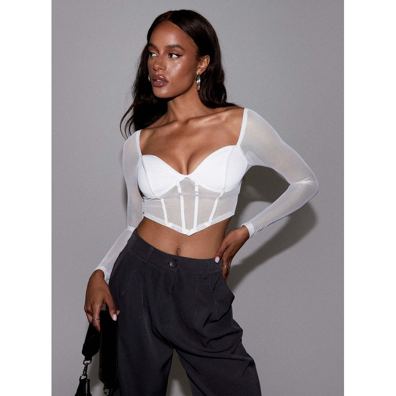 Maranta Long Sleeve Top White