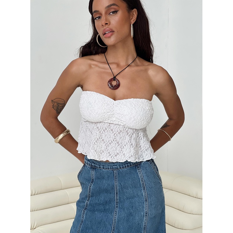Teien Strapless Top White