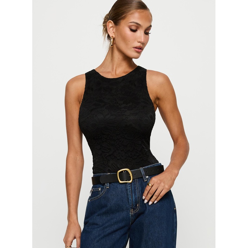 Callahan Lace Bodysuit Black