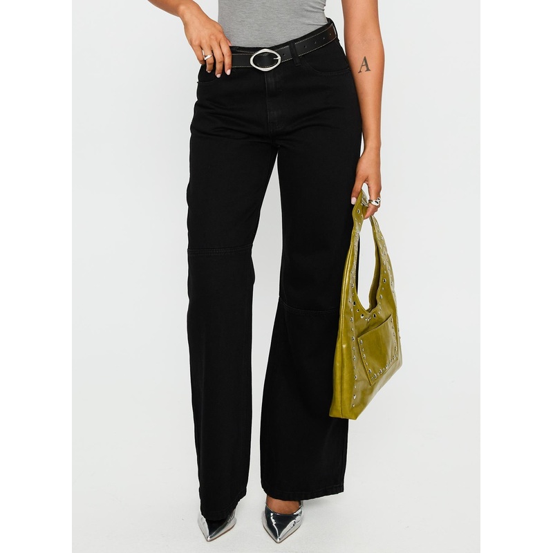 Defender Mid Rise Jeans Black