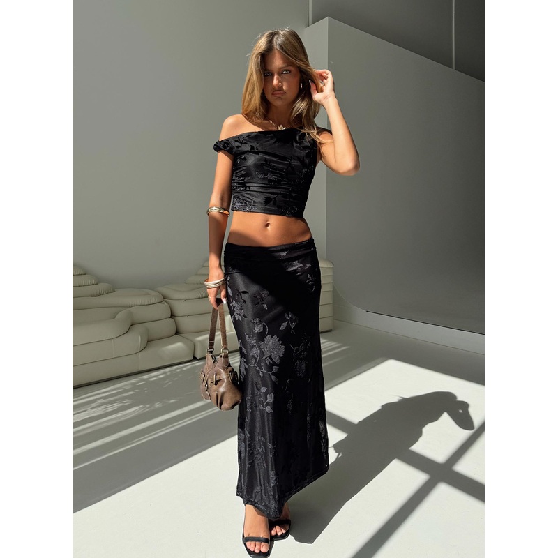 Look At You Go Asymmetrical Set Black
