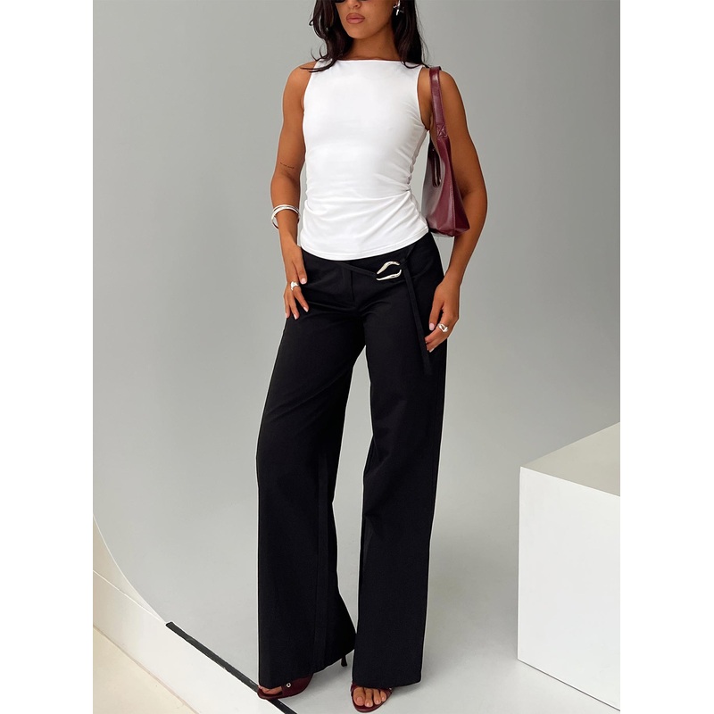 Lucetta Wide Leg Pant Black