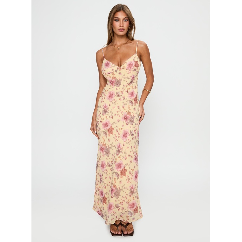 Sugar Plum Maxi Dress Cream / Floral