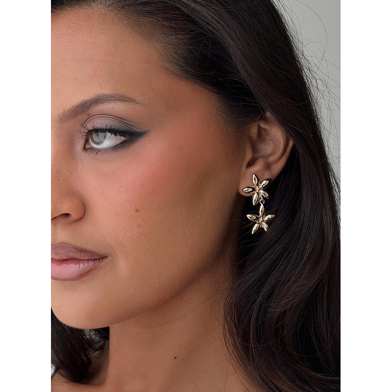 Torquil Double Stack Earrings Gold