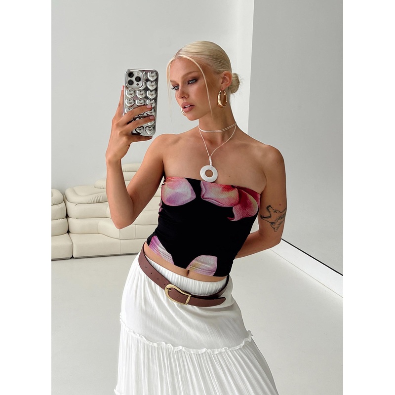 Havanni Tube Top Black / Floral