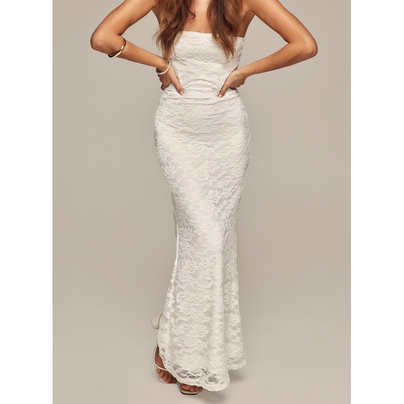 Lavelle Strapless Maxi Dress White