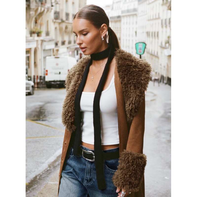 Avenue Skinny Scarf Black