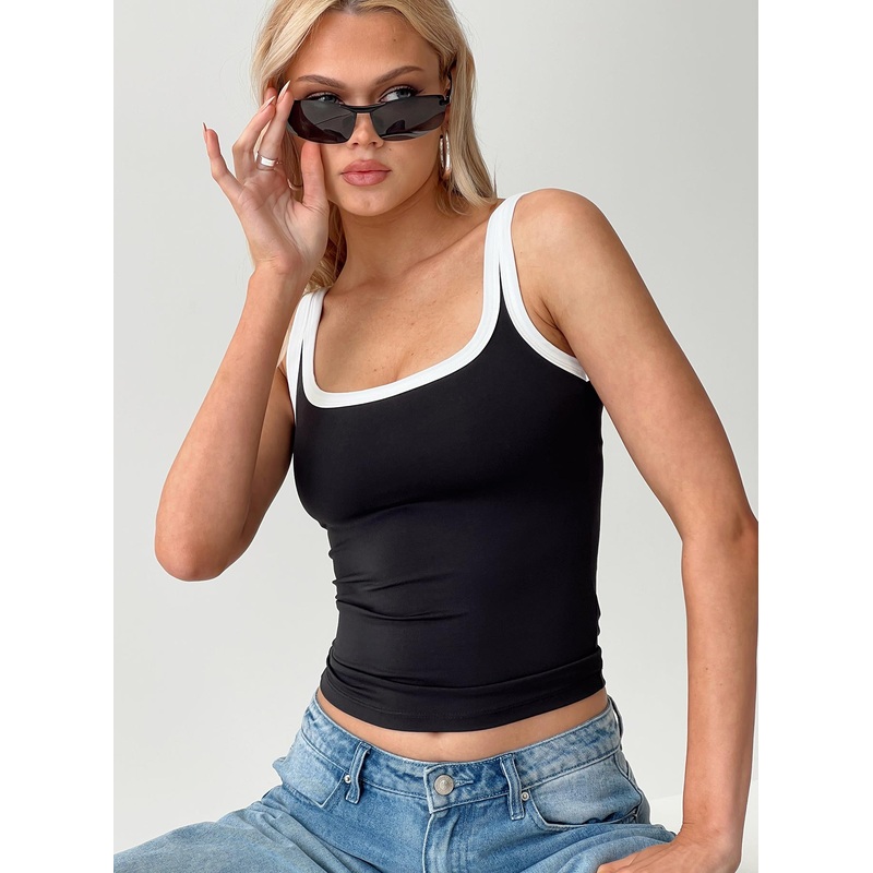 Caputo Contrast Tank Black