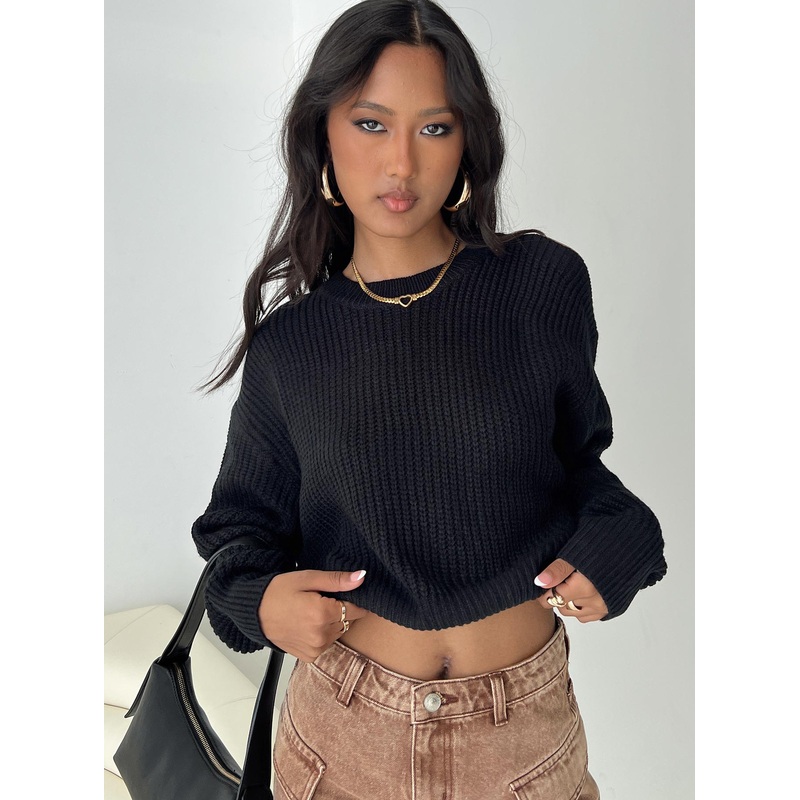 Harada Cold Shoulder Jumper Black