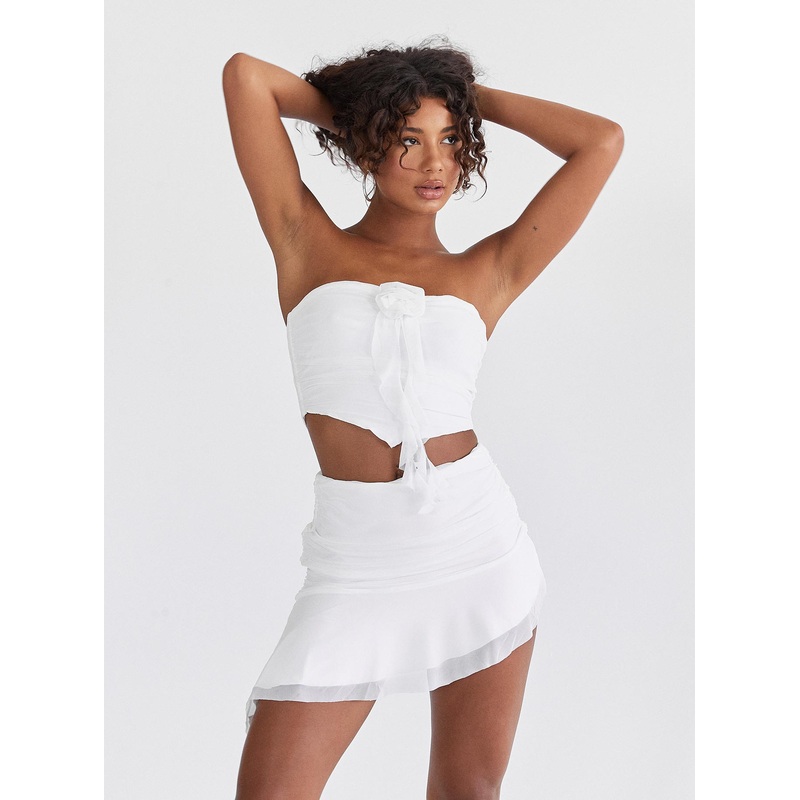 Lovell Ruffle Set White