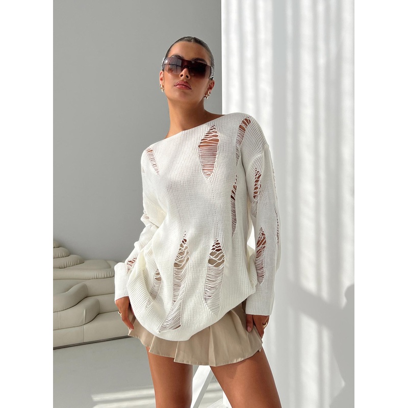 Monaghan Knit Jumper White