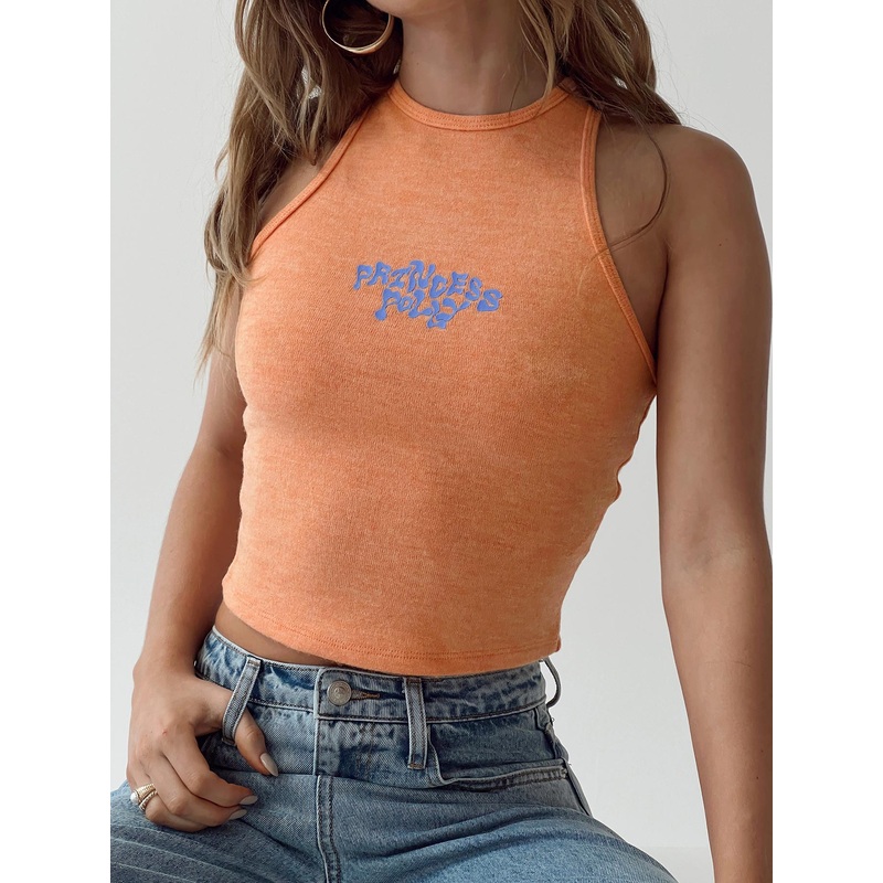 Princess Polly Bubble Tank Orange / Blue