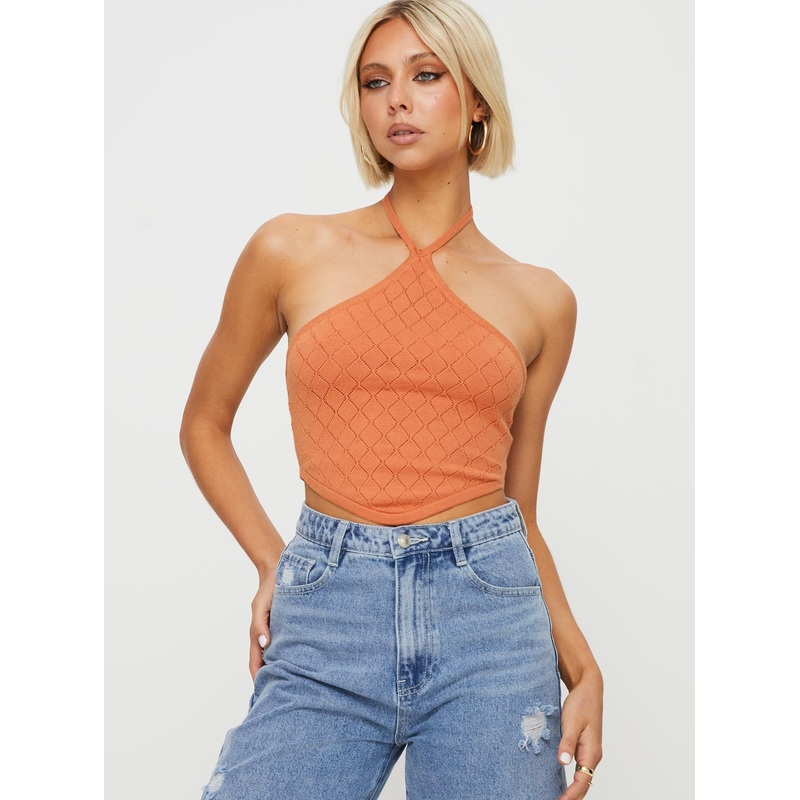 Allamanda Halter Top Orange