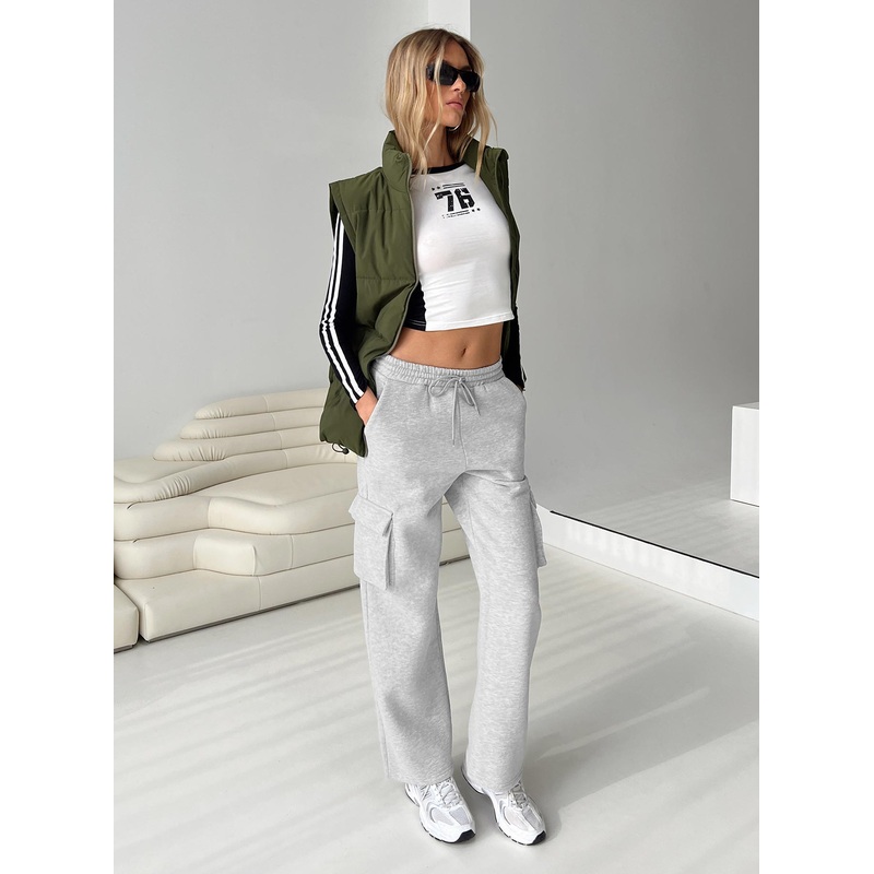 Hamner Cargo Track Pants Grey Marle