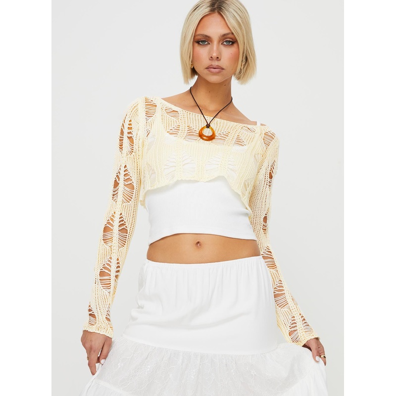 Saanvi Cropped Sweater Cream