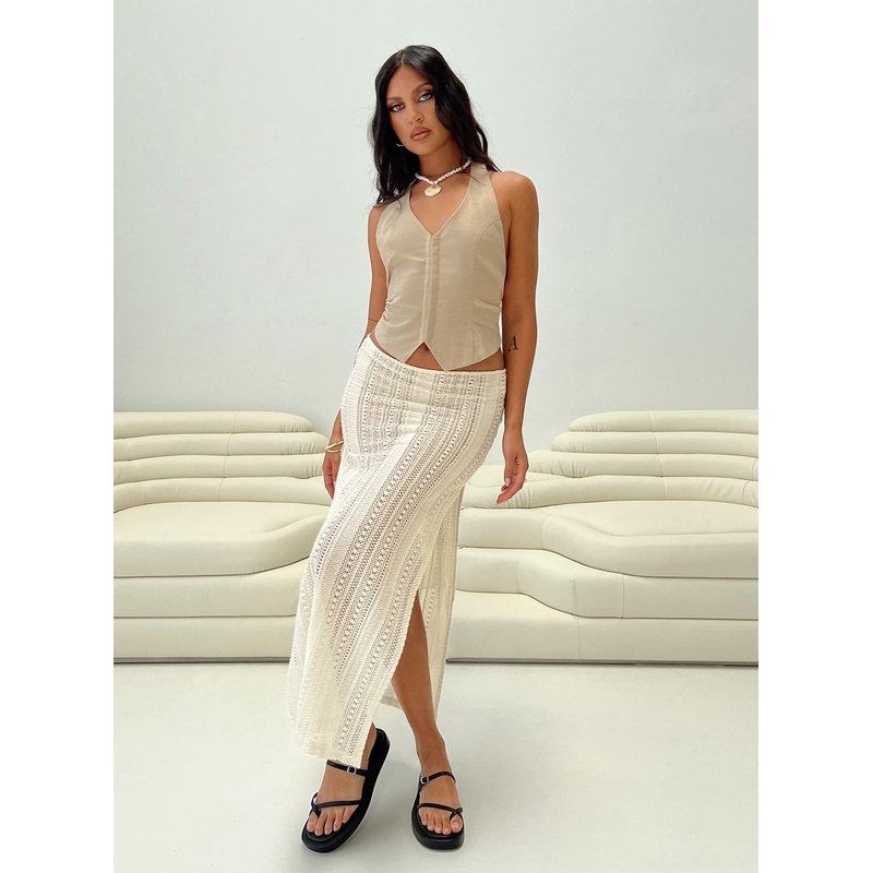 Calister Maxi Skirt Cream