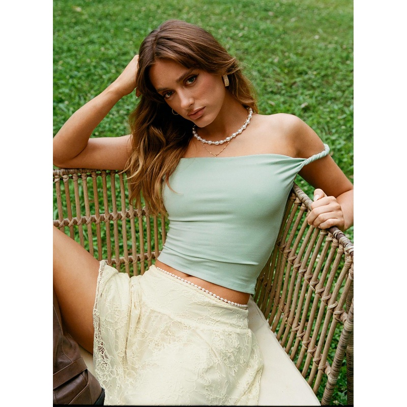 Mallison Cold Shoulder Top Blue