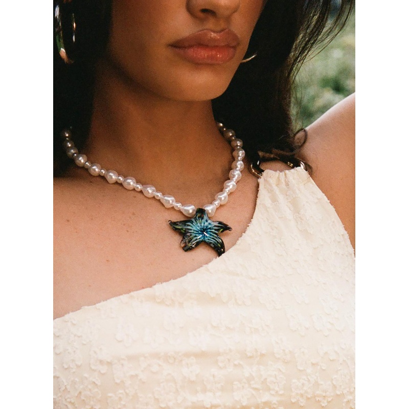 Starfish Pearl Necklace Multi