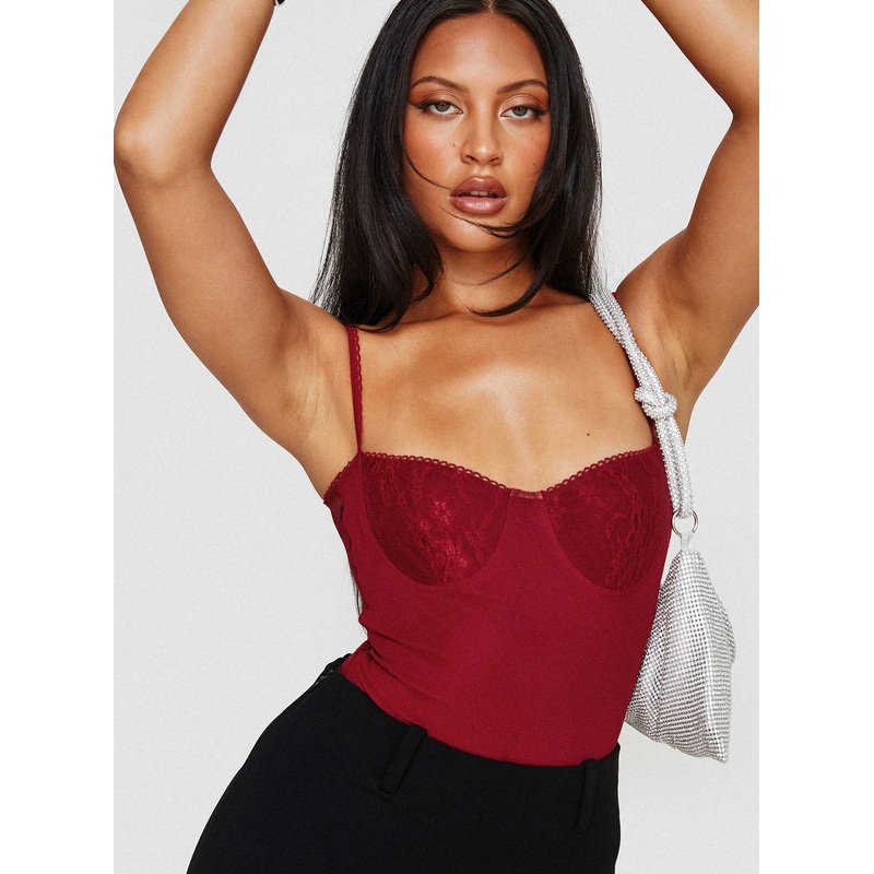 Verica Bodysuit Red