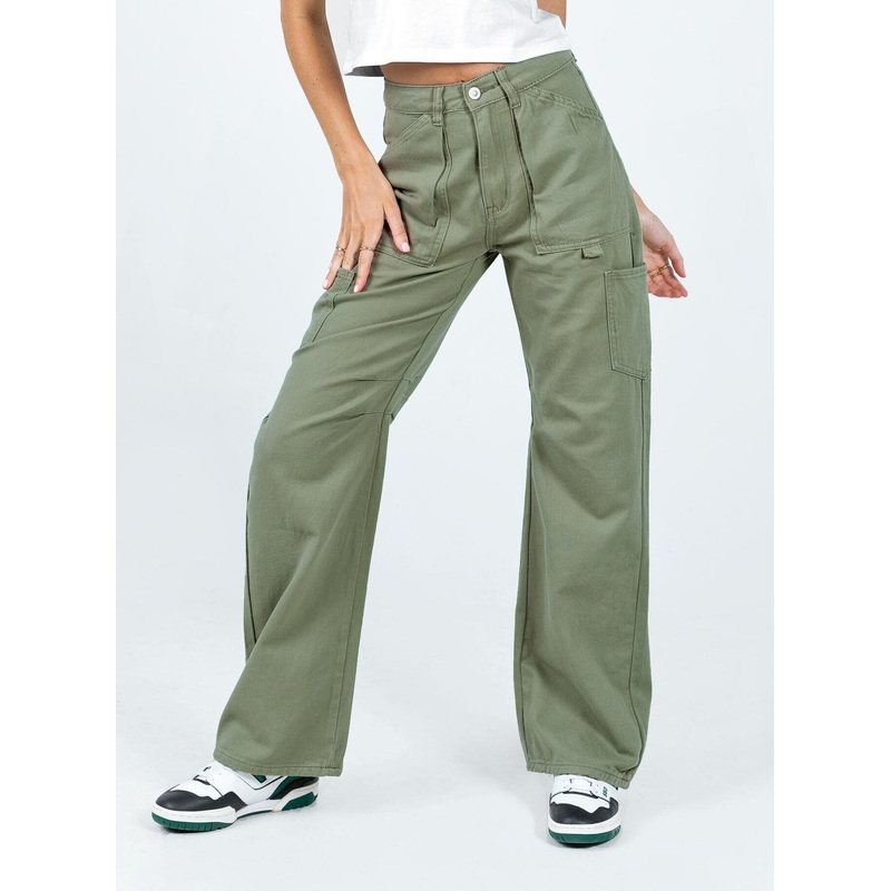 Bassett Cargo Jeans Khaki Low Impact