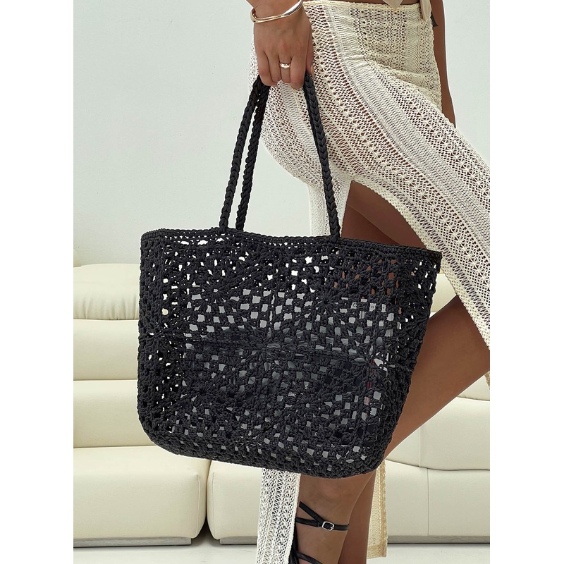Frolicking Tote Bag Black