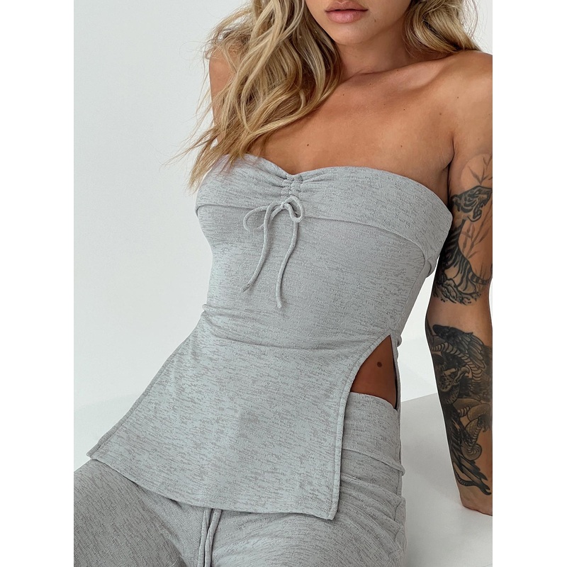 Laurenita Longline Tube Top Grey