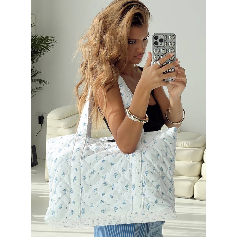All Ours Tote Bag White / Floral