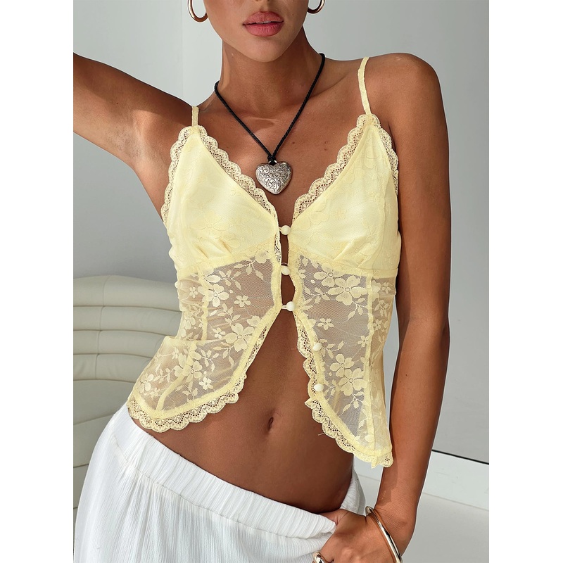 Juliana Top Light Yellow Lace