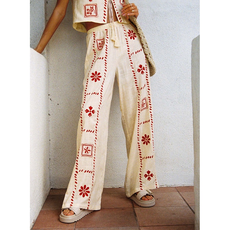 Grazia Pants Cream / Red
