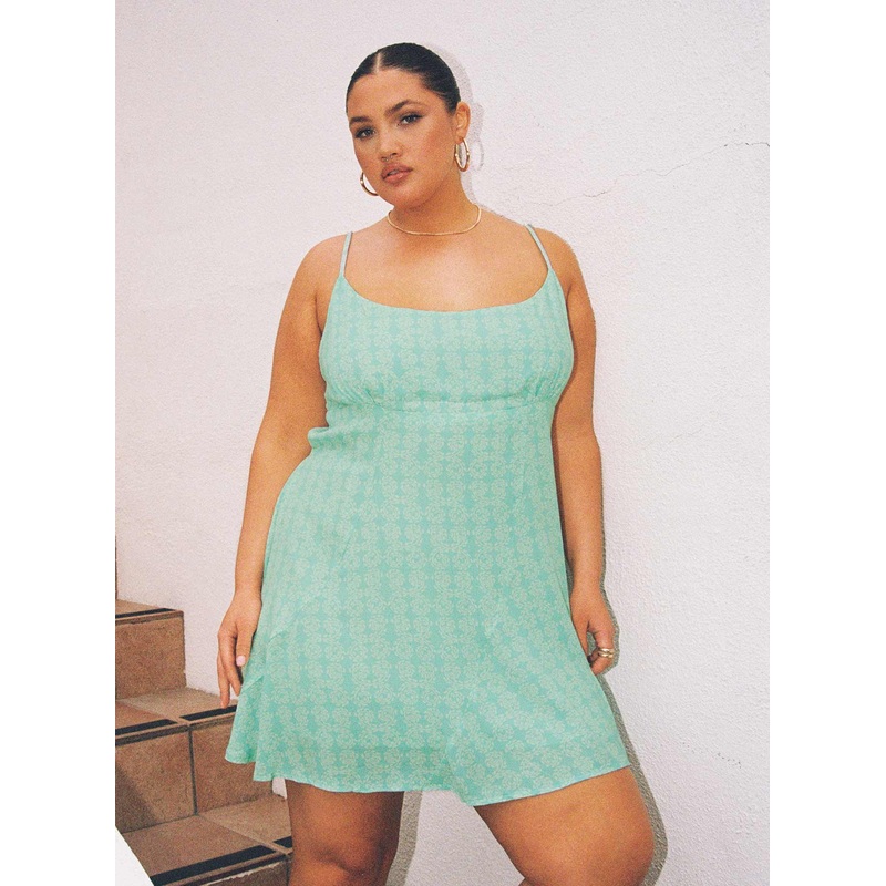 Verano Mini Dress Blue Curve
