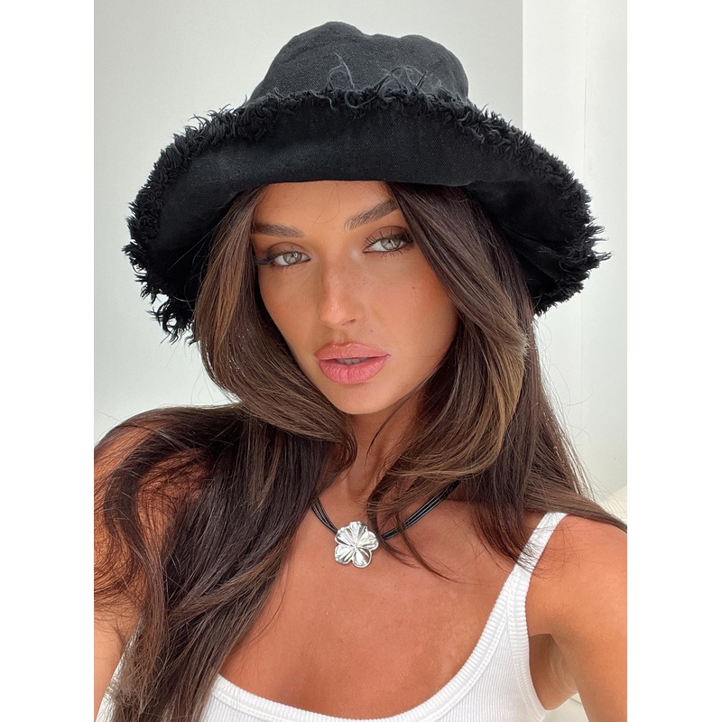 Bonnin Canvas Bucket Hat Black