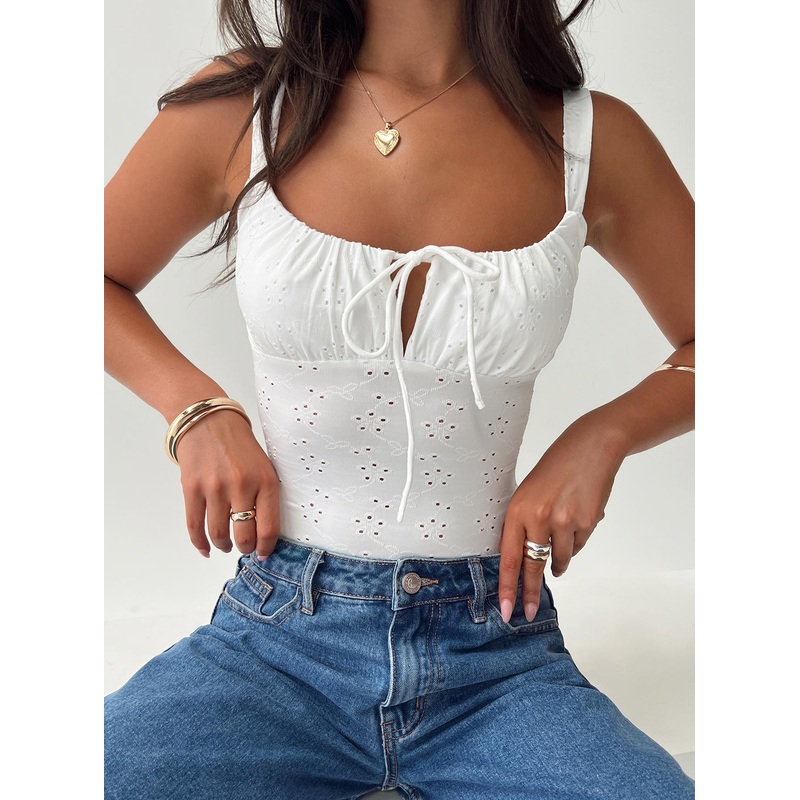 Buring Bodysuit White