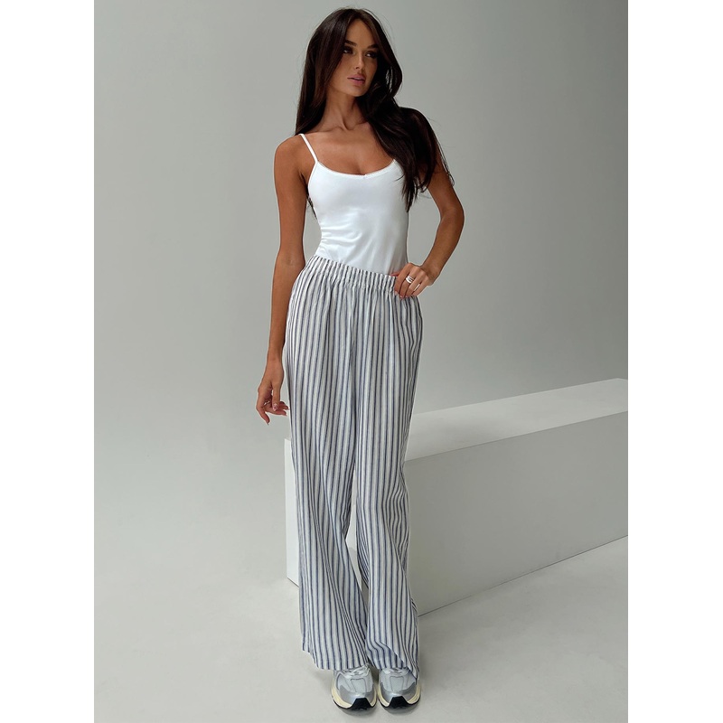 Louis Pants White / Navy Stripe