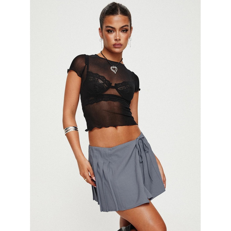 Olyvia Wrap Skirt Blue