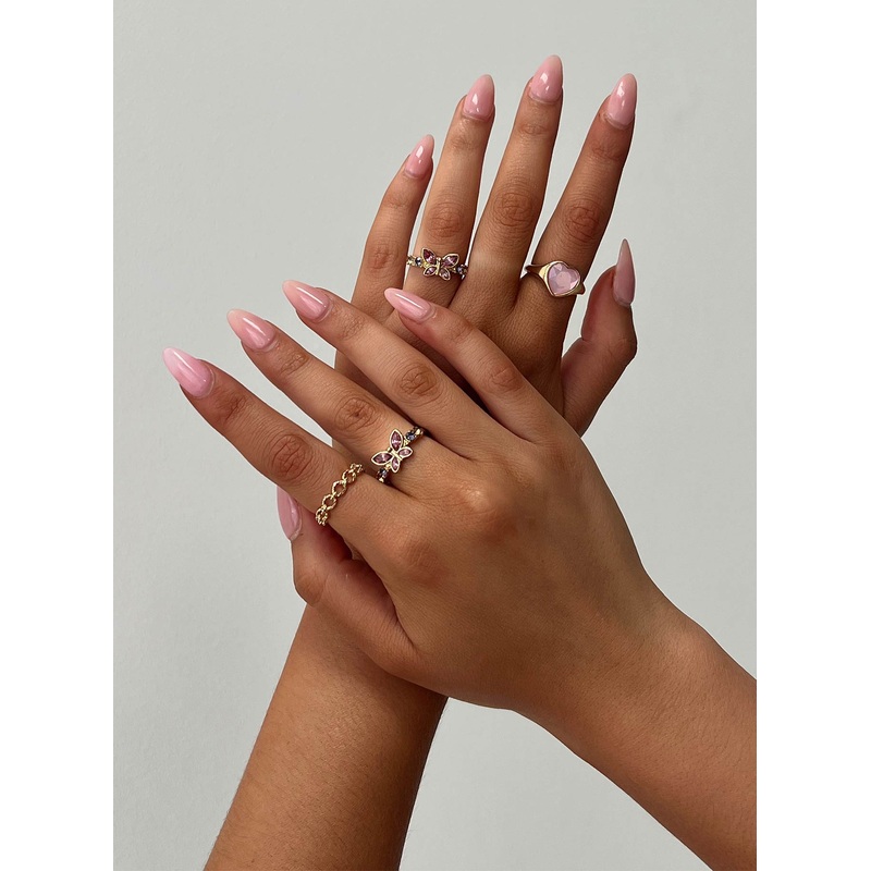 Winthrop Butterfly Ring Pack Gold