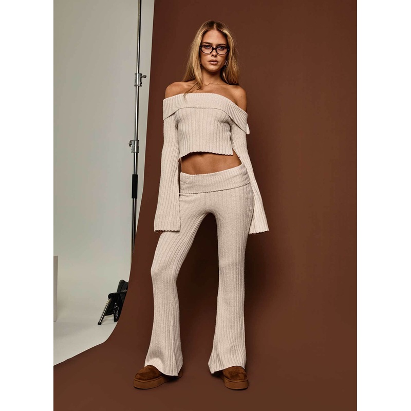 With Purpose Knit Pants Beige
