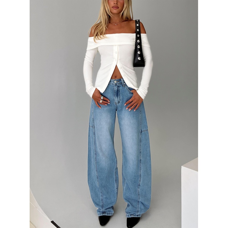 Esperance Barrel Leg Jeans Vintage Blue