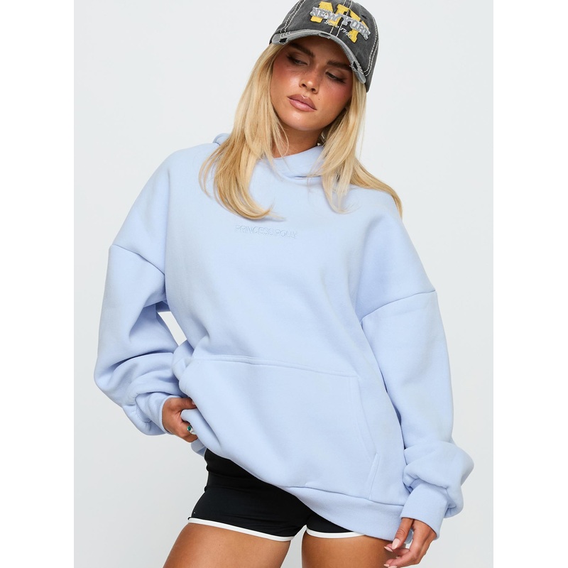Princess Polly Hooded Sweatshirt Cornflower