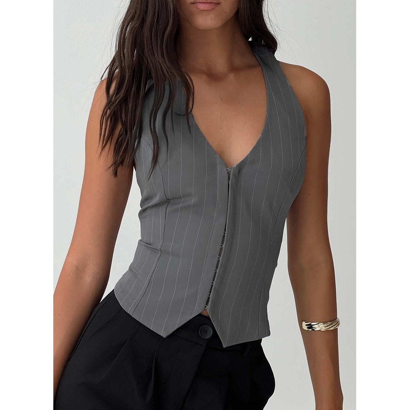 Anatolius Top Pinstripe Grey