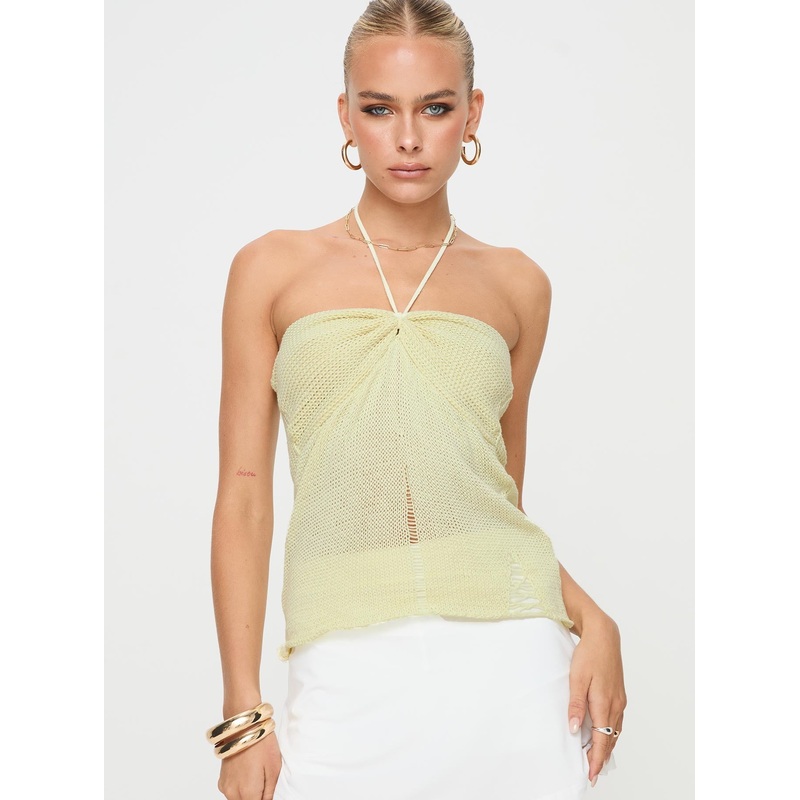 Butterfly Breeze Knit Top Yellow