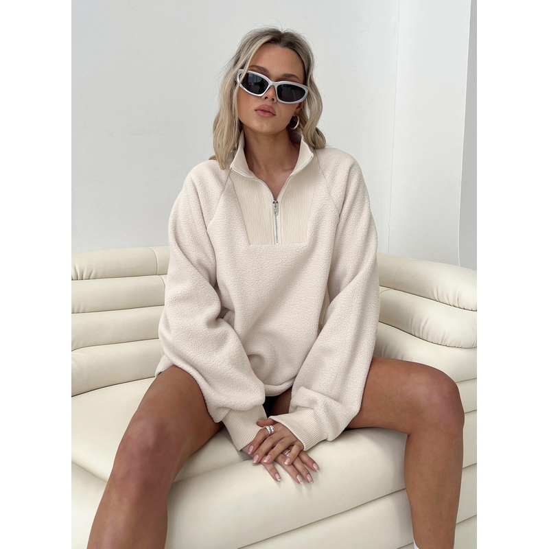 Labelle Quarter Zip Jumper Cream
