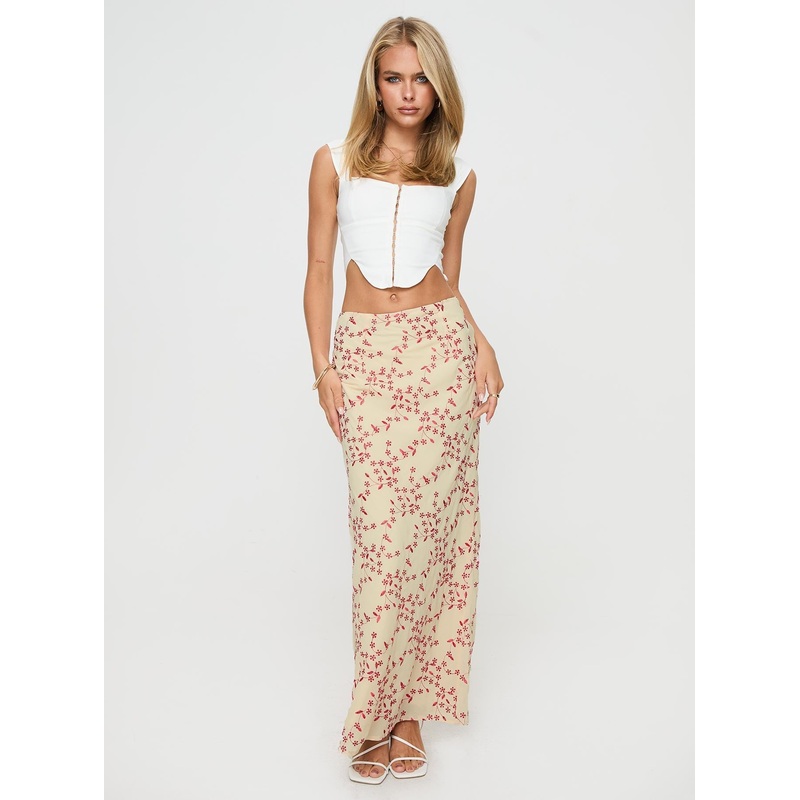 Sweeter Than You Maxi Skirt Cream