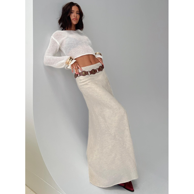All In Maxi Skirt Beige