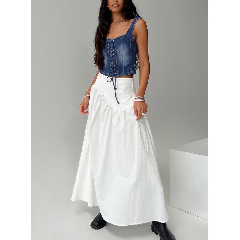 Cillie Maxi Skirt White